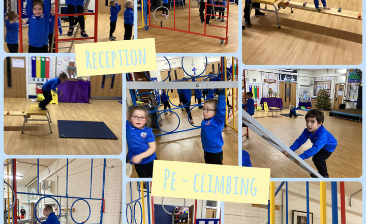 Image of Reception - climbing in PE