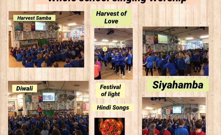 Image of Whole School singing Worship 