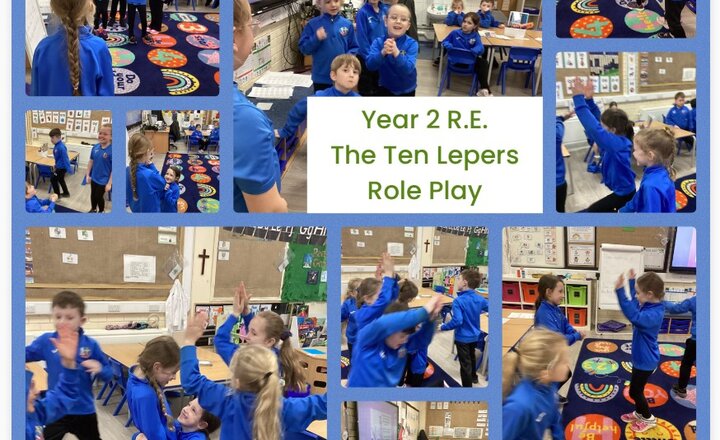 Image of Year 2 R.E. Role Play of Jesus Healing The Ten Lepers
