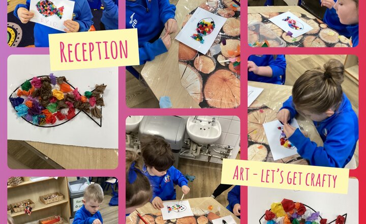 Image of Reception - tissue paper collages