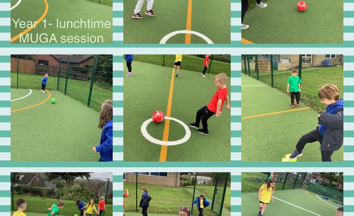 Image of Year 1- lunchtime MUGA session.