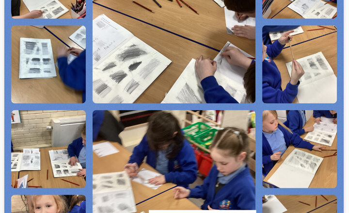 Image of Year 2 - Art - Developing tonal shading skills using control and pressure
