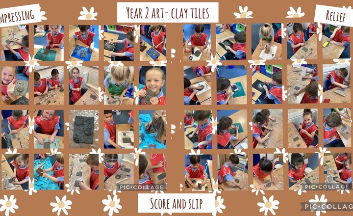 Image of Year 2 Art- Clay Tiles