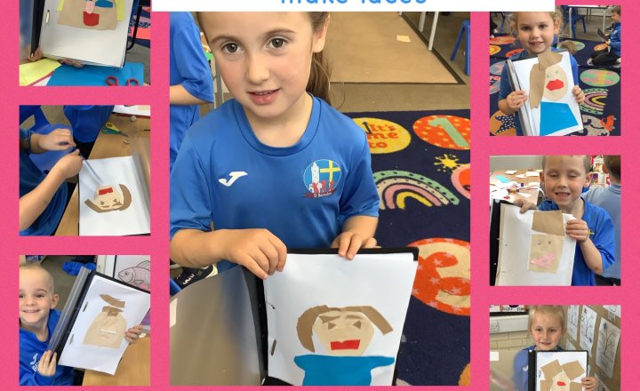 Image of Year 1 Art: Using Shapes To Make Faces