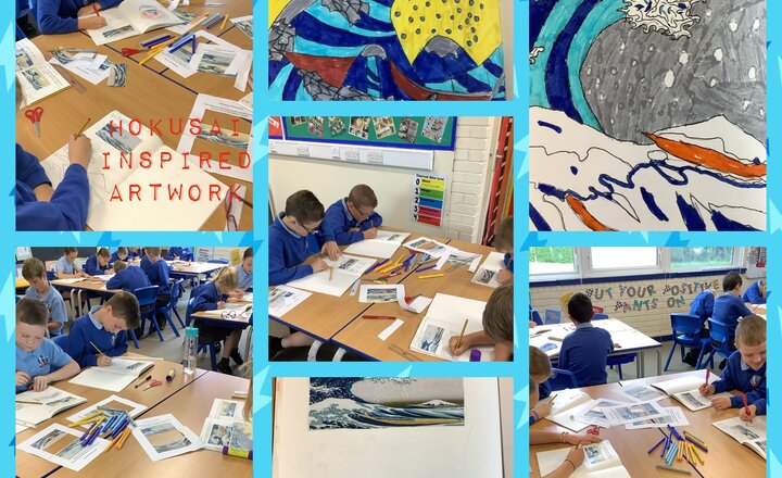 Image of Year 4 Hokusai Inspired Art