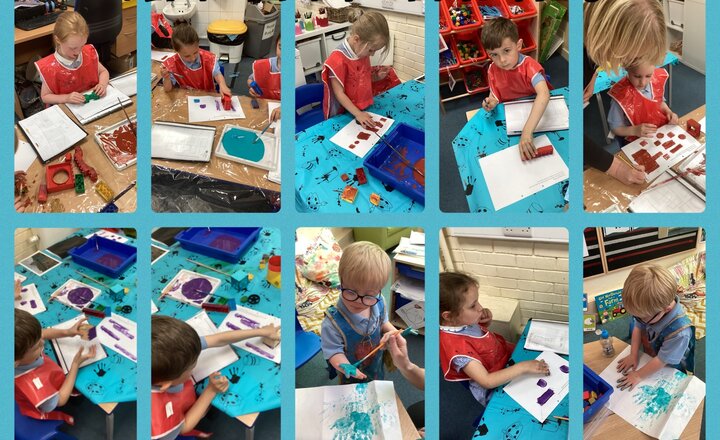 Image of Year 1 Art- Printing Shapes