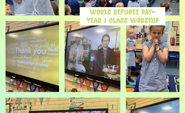 Image of Year 1 Class Worship- World Refugee Day