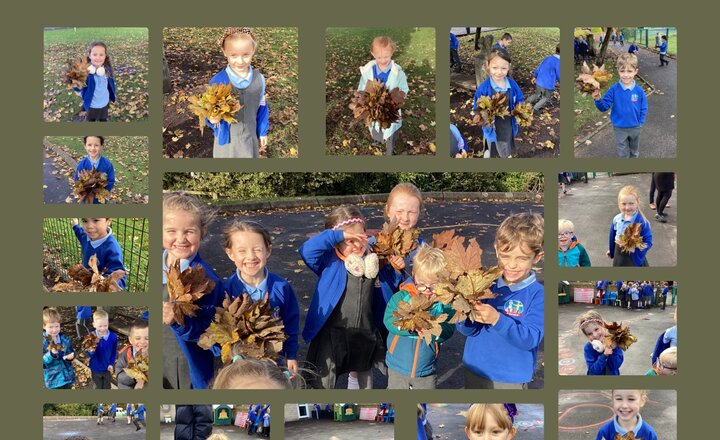 Image of Year 1 and 2 at Break Time- Recycling Leaves