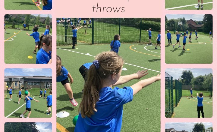 Image of Year 2 PE from Monday - Two handed throws and push throws