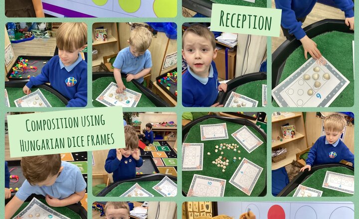 Image of Reception Maths - Composition using double dice frames