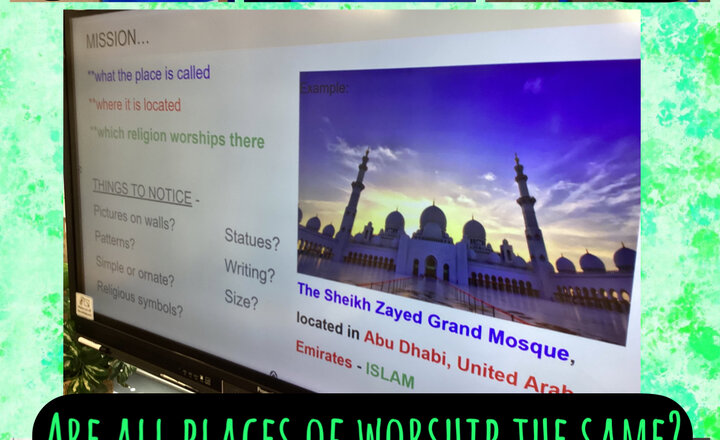 Image of Year 4 - RE: Are All Places of Worship the Same? 