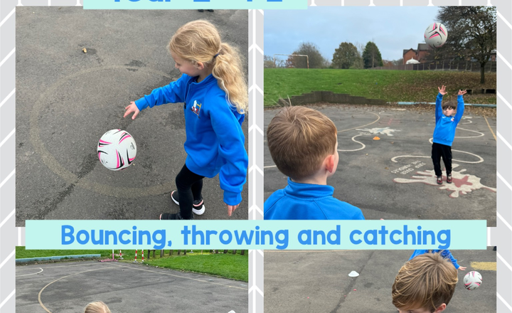 Image of Year 2- P.E- Bouncing, throwing and catching a soft ball. 