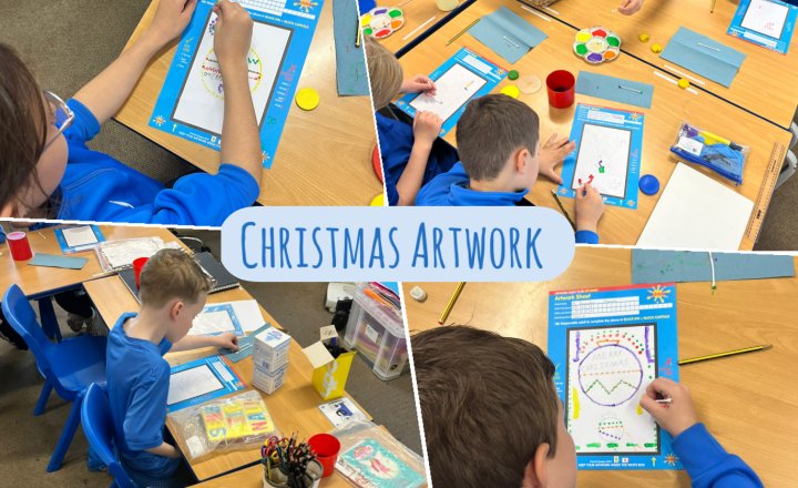 Image of Christmas Artwork in Year 4 
