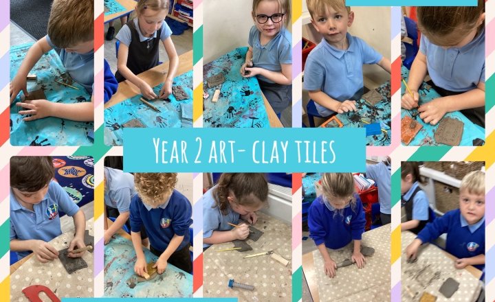 Image of Year 2 Art- Clay Tiles 