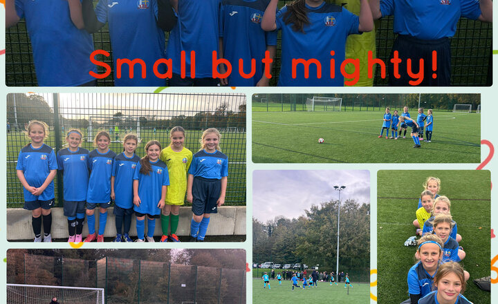 Image of Small but mighty girls’ football team! 