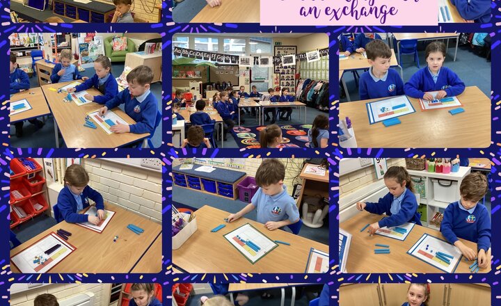 Image of Year 2 Maths: Practical subtraction with an exchange.