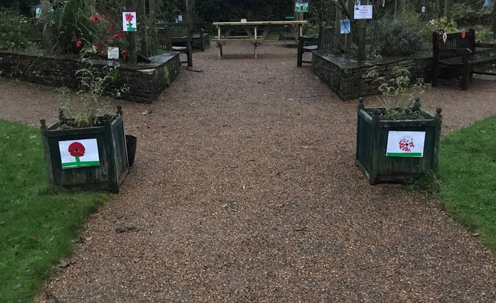 Image of Remembrance in the Rose Garden