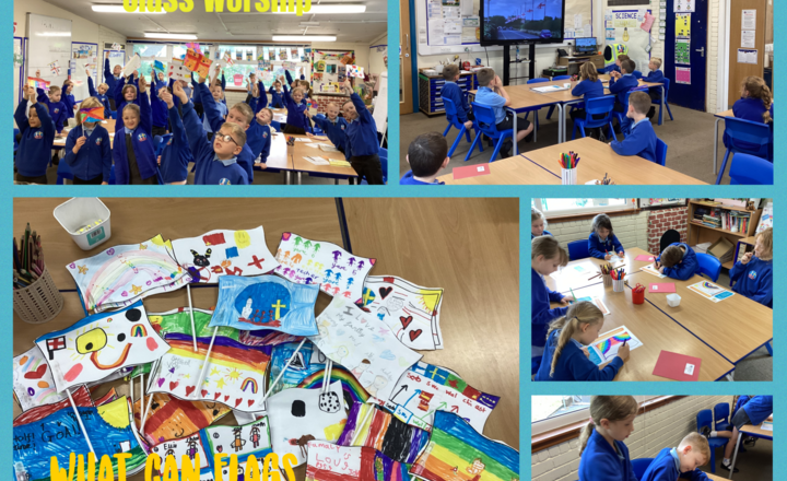 Image of Year 3- Class Worship- What can flags represent?