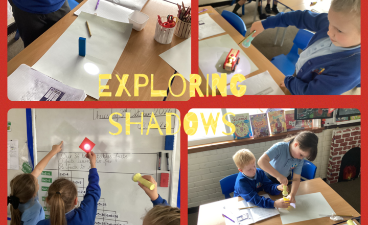 Image of Year 3- Science- Investigating how shadows are created and change size. 