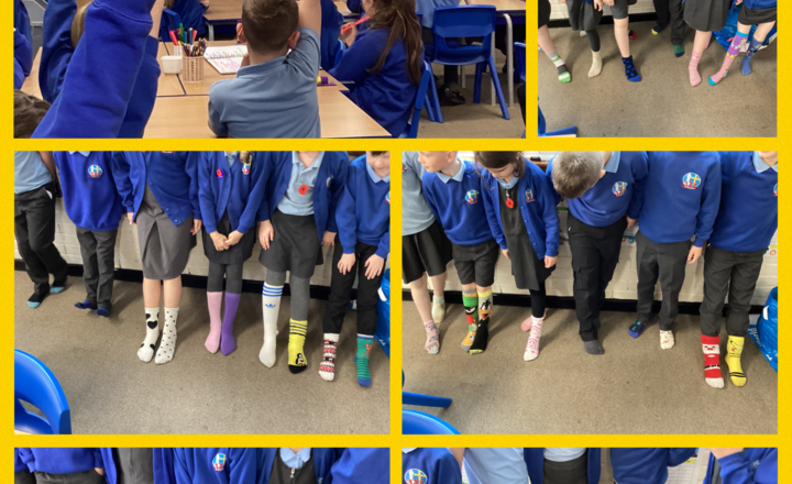 Image of Year 3- PSHE-Celebrating individuality by wearing Odd Socks