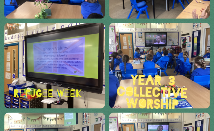 Image of Year 3- Class Worship- Refugees Welcome