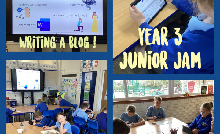 Image of Year 3 - Computing with Junior Jam- Writing a blog