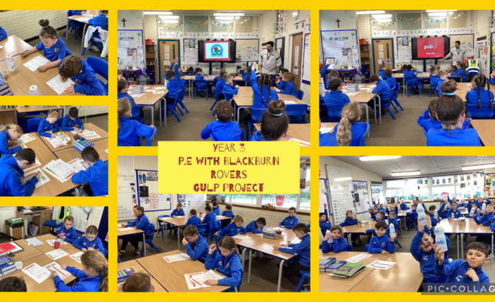 Image of Year 3 Welcome Blackburn Rovers for GULP Project