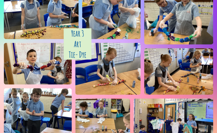 Image of Year 3- Art: Expressing Identity Through Tie-Dye