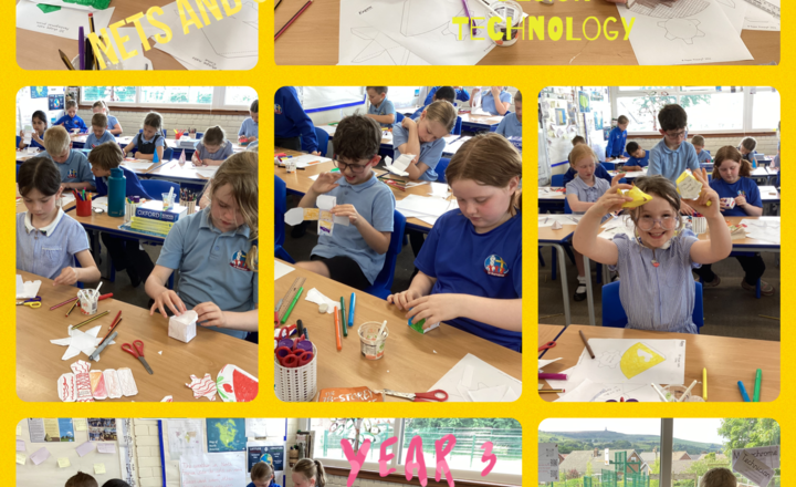 Image of Year 3- Design Technology-Constructing nets to make 3D shapes