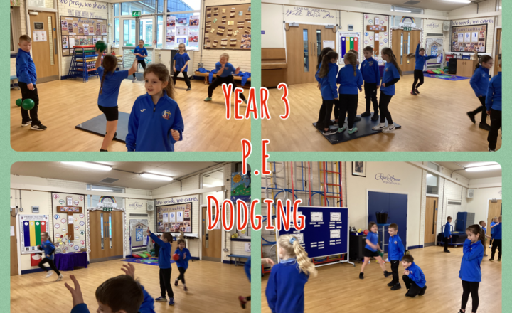 Image of Year 3- P.E- Mastering the Art of Dodging. 