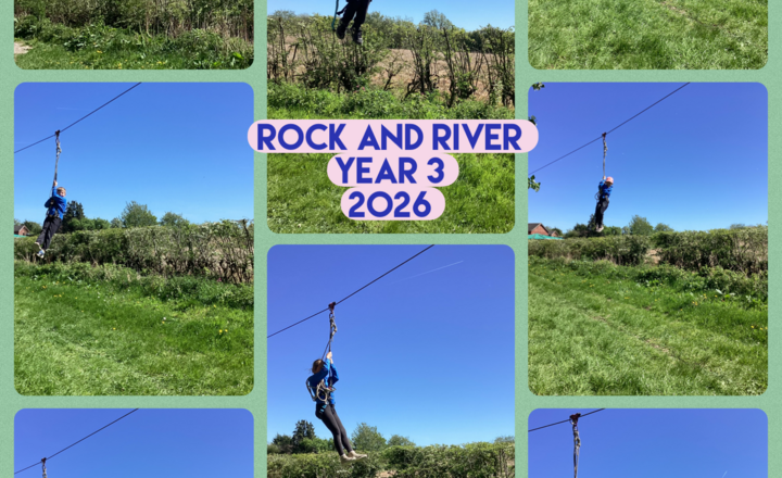 Image of Year 3-Rock and River- Team Encouragement on the Zip Line