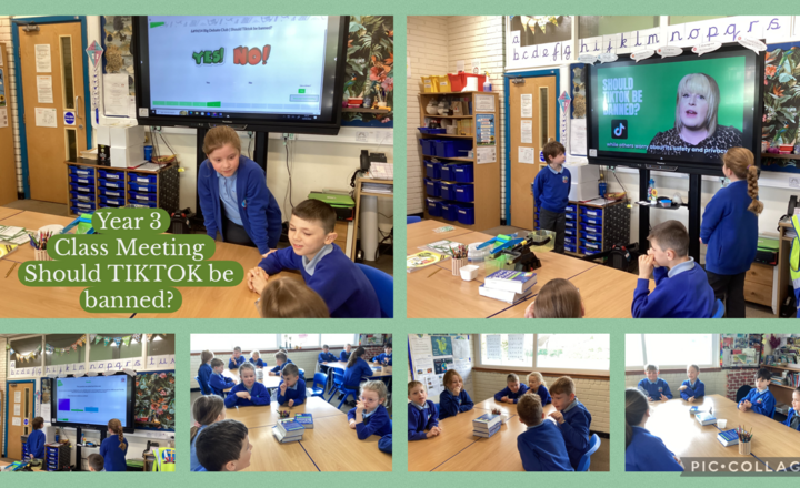 Image of Year 3- Class Meeting- Should TIKTOK be banned?