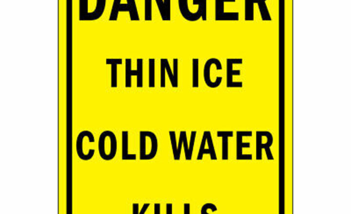 Image of Danger- thin ice and cold water 