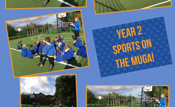 Image of Year 2 Sports on the new MUGA! 