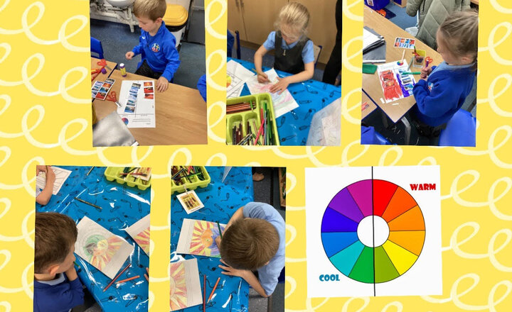 Image of Year 1 Art- Warm and Cool Colours