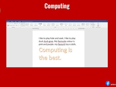 Image of Curriculum - Computing - Microsoft Word Typing Skills
