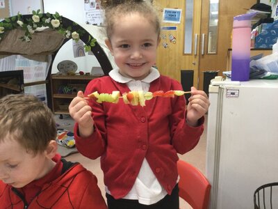 Image of Reception (Class 2) - Design Technology - Fruit Kebabs