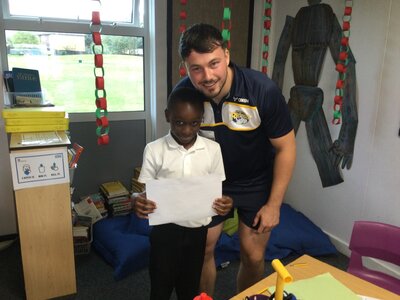 Image of Year 4 - P.E - Leeds Rhino's Player Visit