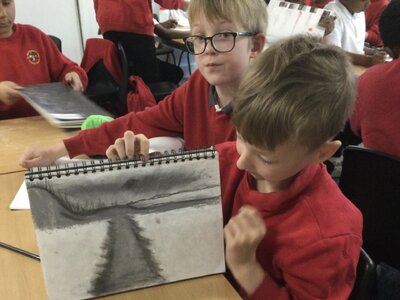 Image of Year 6 (Class 15) - Art - Wartime Landscapes