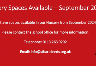 Image of Nursery Spaces Available - September 2024.