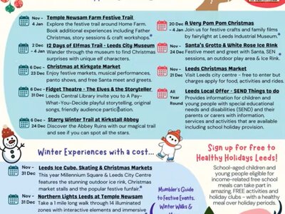 Image of Winter holiday activity guide from Child Friendly Leeds
