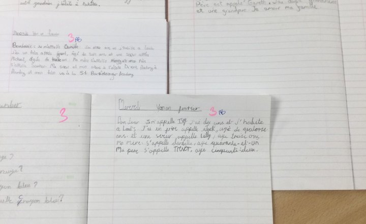 Image of Year 6 (Class 16) - French - Writing Paragraphs