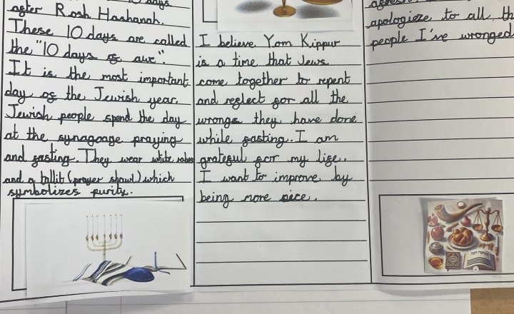Image of Year 6 (Class 16) - R.E - Yom Kippur