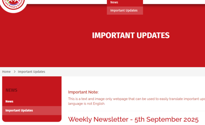 Image of FAO Families - Important Updates