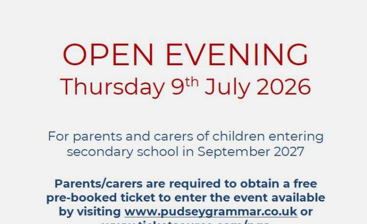 Image of Pudsey Grammar School Open Evening