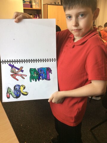 Image of Year 5 (Class 13) - Art - Lettering Styles