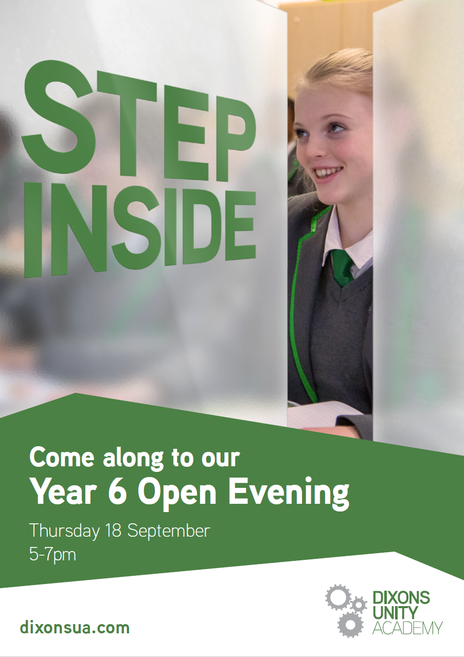 Image of Dixons Unity Academy Open Evening - Thursday 18th September 2025 (17:00 - 19:00)