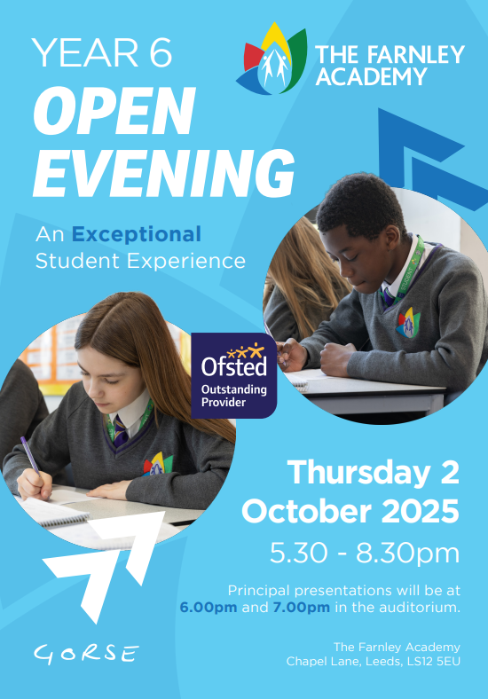 Image of The Farnley Academy Open Evening - Thursday 2nd October 2025 (17:30 - 20:30)