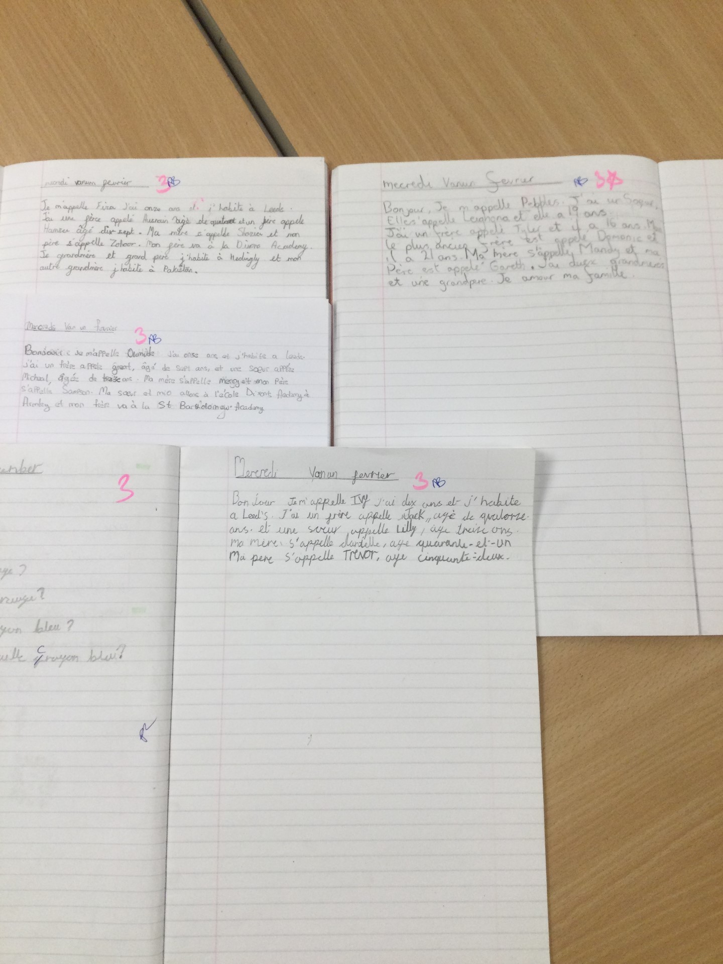 Image of Year 6 (Class 16) - French - Writing Paragraphs