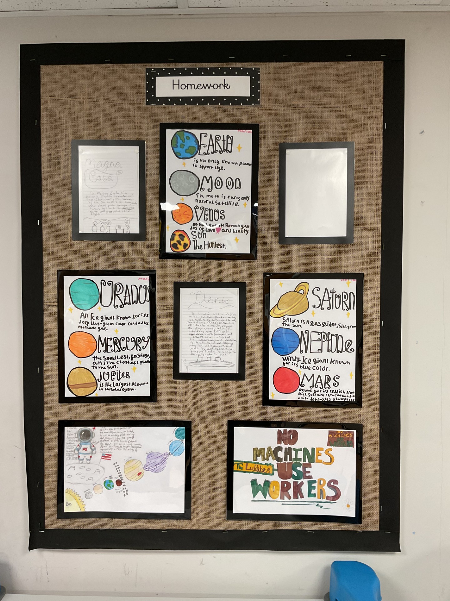 Image of Year 6 - Homework Tasks Display
